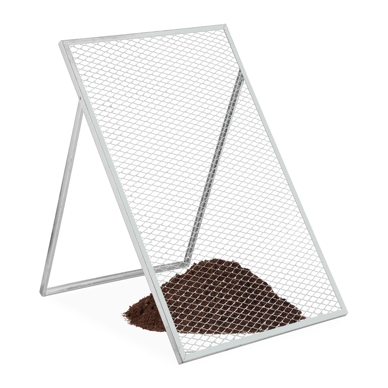 Relaxdays Gardening Sieve - 100 x 60 cm Galvanised Steel Sifter