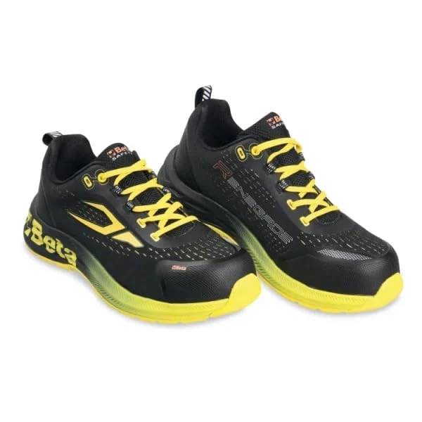 BETA 7341Y Renegade Safety Shoes Made of Durable and Breathable Braided Fabric with Yellow Details, Size 45