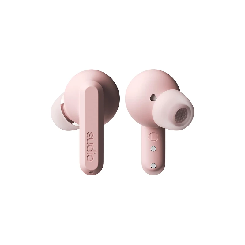 Sudio A3 Pro True Wireless Earbuds | Noise Cancelling In Ear Headphones | Bluetooth 5.4 | 25 Hours Playtime | Sweat Resistant | USB-C Charging | Recycled Materials | (Blush Pink) - Image 1