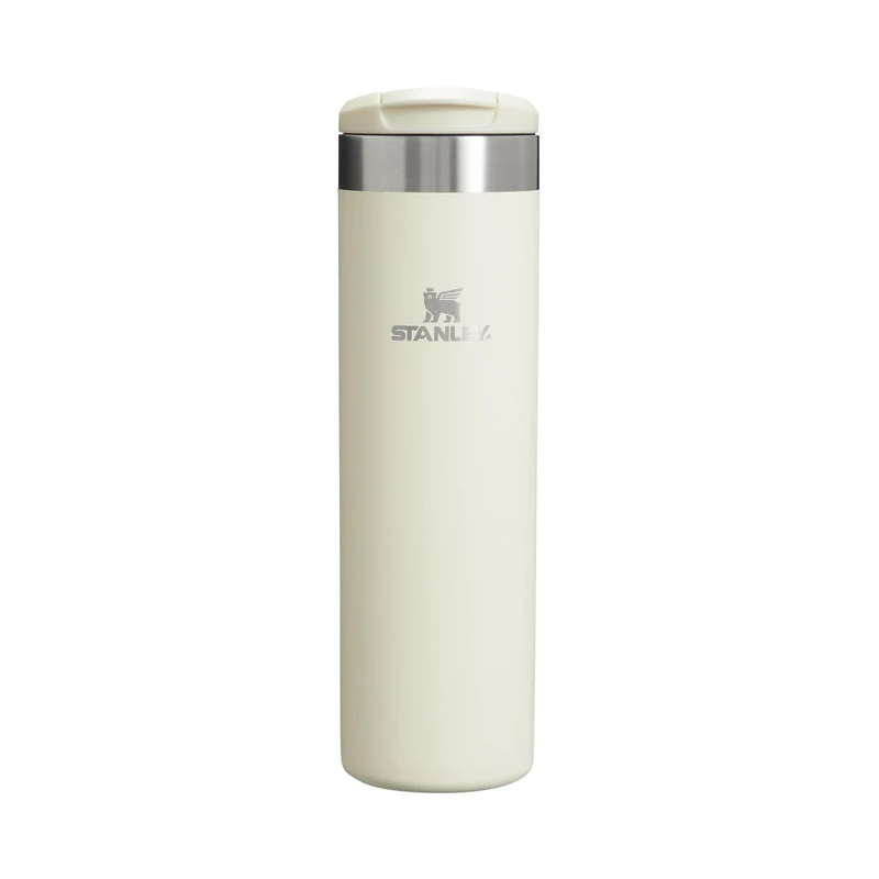 Stanley 1913 Aerolight Transit Travel Mug 0.6L - Keeps 6 Hours Hot - 8 Hours Cold - Dishwasher Safe - Leakproof - Car Cup Holder Compatible - Insulated Coffee Cup - Cream Gloss
