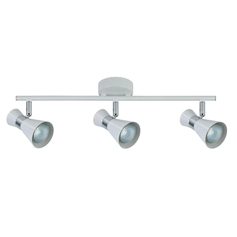 monkey ladder Lighting Strip 3xGU10, Dimensions 15x48.5x8.5cm, White/Chrome; Ideal for Setting Spaces and highlighting Specific Areas. - Image 1