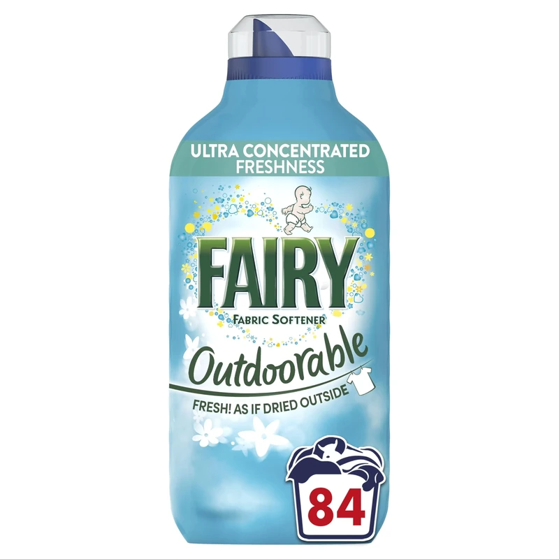 Fairy Outdoorable Fabric Conditioner, 84 Washes, Ultra Concentrated Formula For Sensitive Skin, Dermatologically Tested