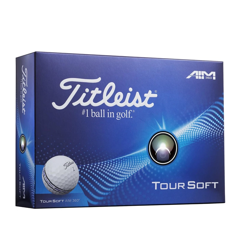 Titleist Tour Soft AIM 360 Golf Ball, Pack of 12, White, PRIOR GENERATION