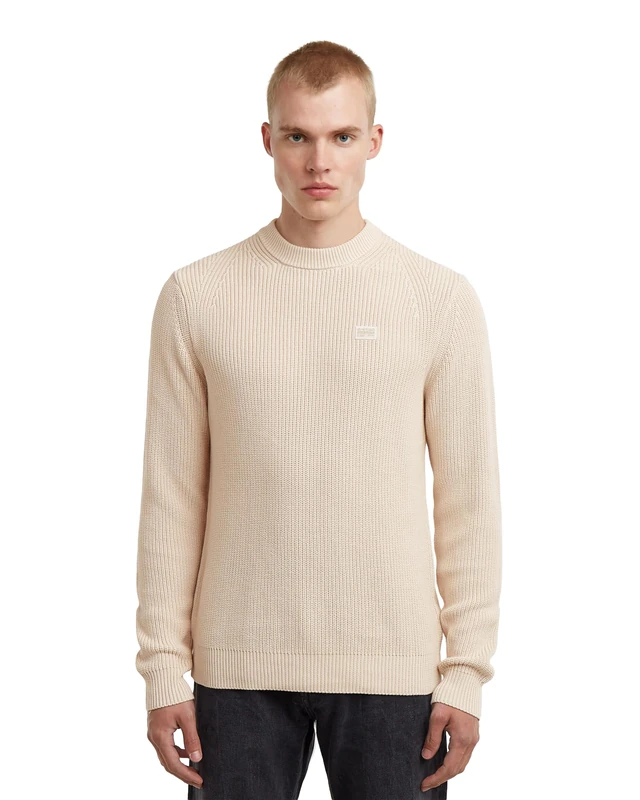 G-STAR Men's Pullover Knit, White (Whitebait D23930-C868-1603), S