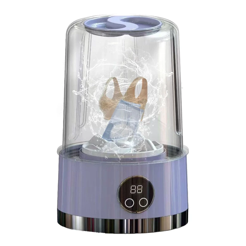 Portable Mini Washing Machine, Small Under-Wear Washmachine,Compact Deep Cleans Underwear,for Apartment, Dorm, Hotel, Travel & Camping (Purple)