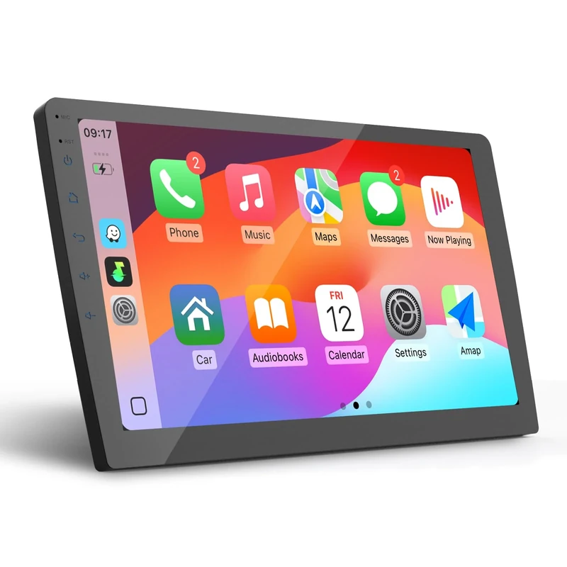 Haudio 2 Din Car Stereo with Apple CarPlay & Android Auto, 10.1 inch IPS Touchscreen Supports 25 Sets of UI Switching, Car Radio with HD Rear Camera, Mirror Link, Voice Control, SCW/FM/AM/RDS 2+64G