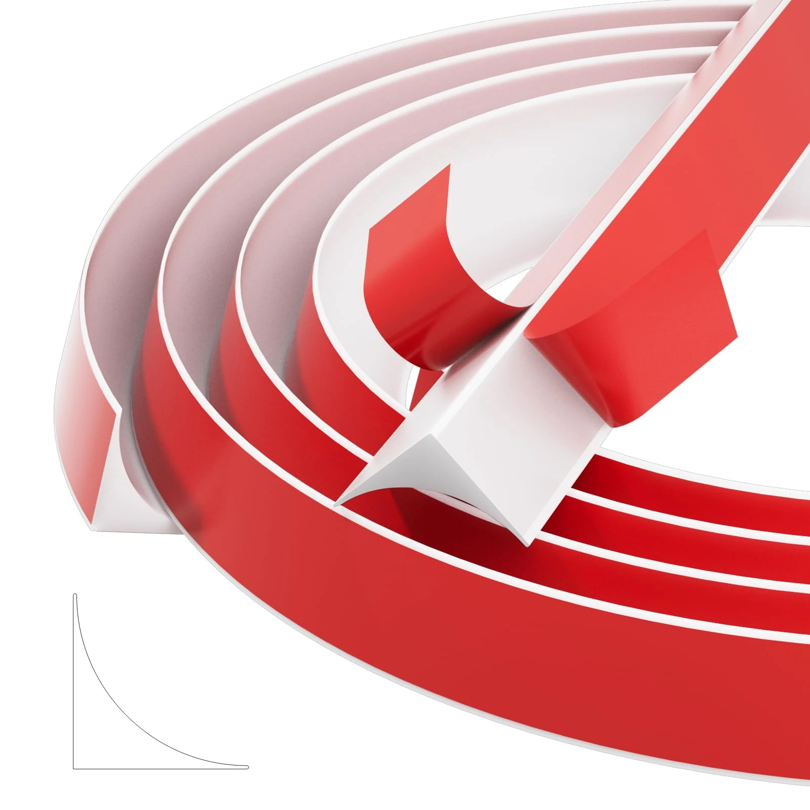 10M Silicone Quadrant Trim Coving for Ceilings,Self Adhesive Flexible Moulding Skirting Board Trim,Beading for Laminate Flooring Wall Corner Tile Edging Strip,Caulk Strip for Kitchen Shower