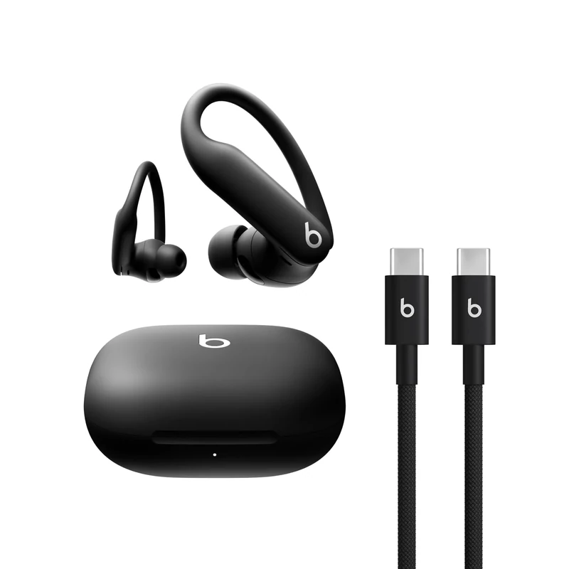 Beats Powerbeats Pro 2 - Wireless Bluetooth Earbuds with USB-C Charging Cables 1.5 m - Jet Black