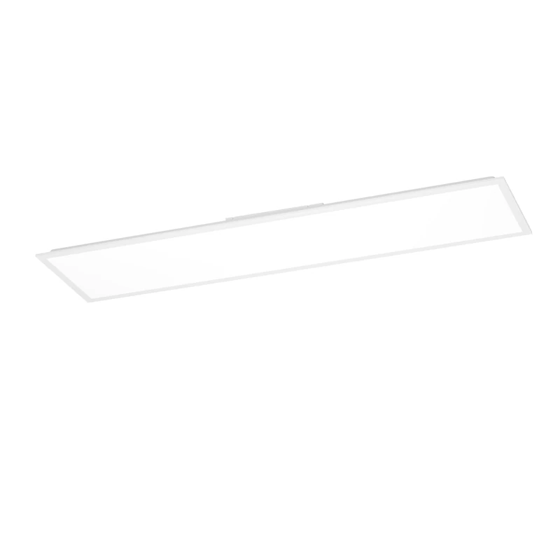 Eglo LED Panel Moradillo, Flat Ceiling lamp, Office Light Fixture, Flush Mount Kitchen Lighting, White Metal, Warm, Neutral, Cool White, 30 x 120 cm