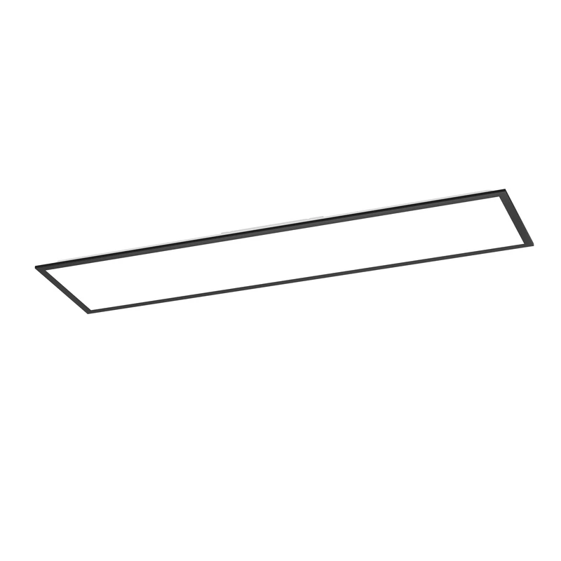 Eglo LED Panel Moradillo, Flat Ceiling lamp, Office Light Fixture, Flush Mount Kitchen Lighting, Black Metal, Warm, Neutral, Cool White, 30 x 120 cm