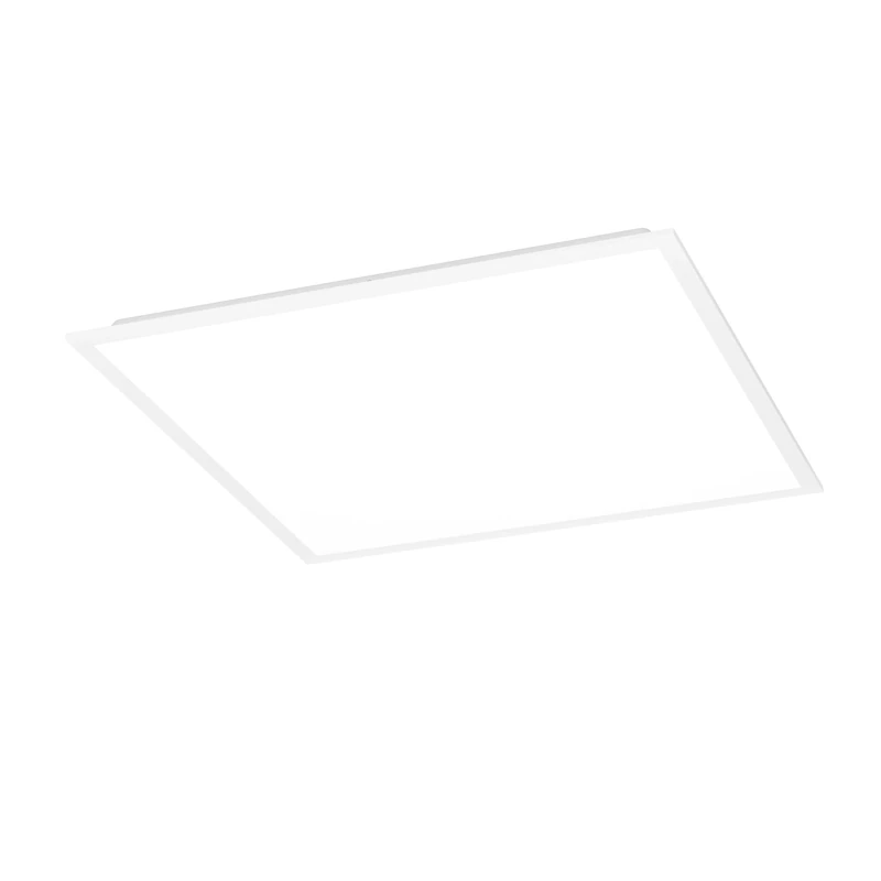 Eglo LED Panel Moradillo, Flat Ceiling lamp, Office Light Fixture, Flush Mount Kitchen Lighting, White Metal, Warm, Neutral, Cool White, 60 x 60 cm