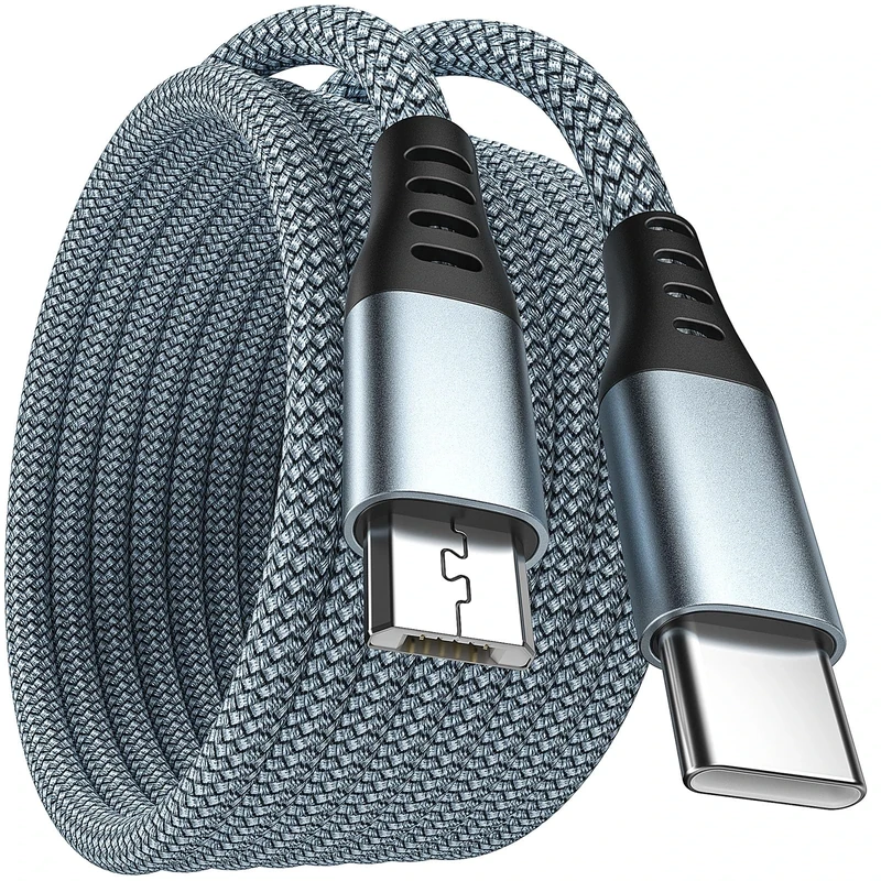USB C to Micro USB Cable 3M, USB Type C to Micro Cable Nylon Braided USB C to Micro Charger Cable Android Charging Cord Dast Sync Compatible for Samsung Galaxy S7/S5/J3/J5/J7,Huawei,HTC,LG.etc