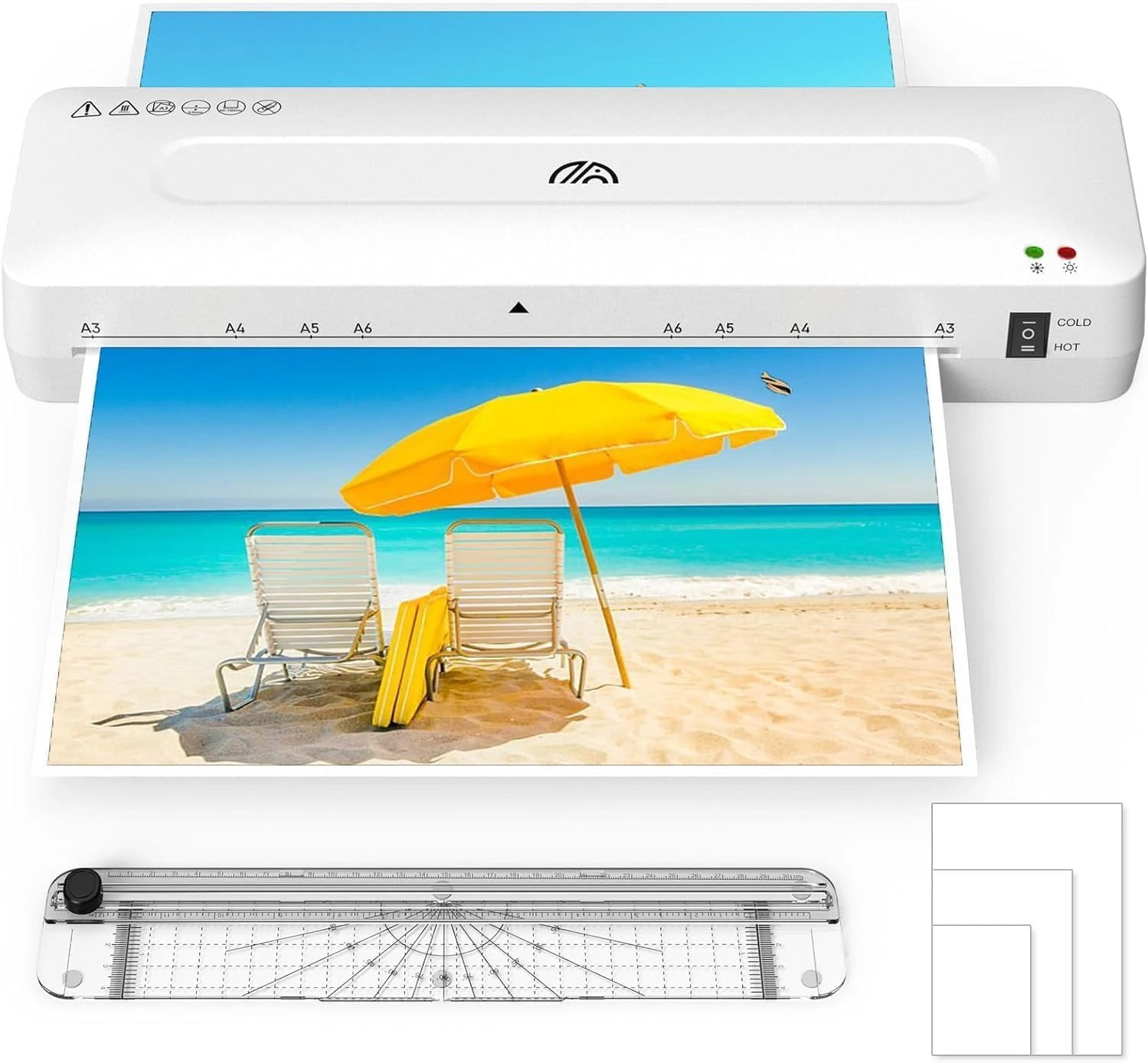 A3 Laminator, Laminator Machine 13 Inches for A3/A4/A5/A6 with Laminating Pouches,Paper Trimmer,for Home Office School