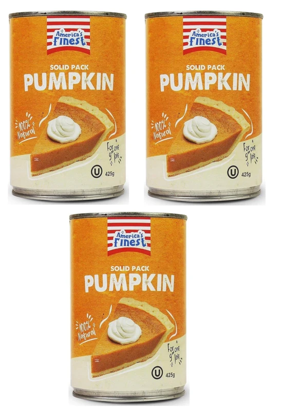 America's Finest | Pack of 3 | Pumpkin Puree - 100% Pure Pumpkin - 425g Tin