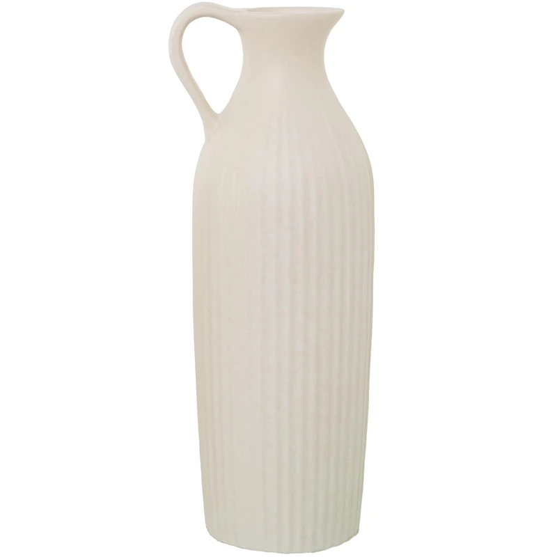 CERAMIC JAR 42CM GROOVES BEI GE
