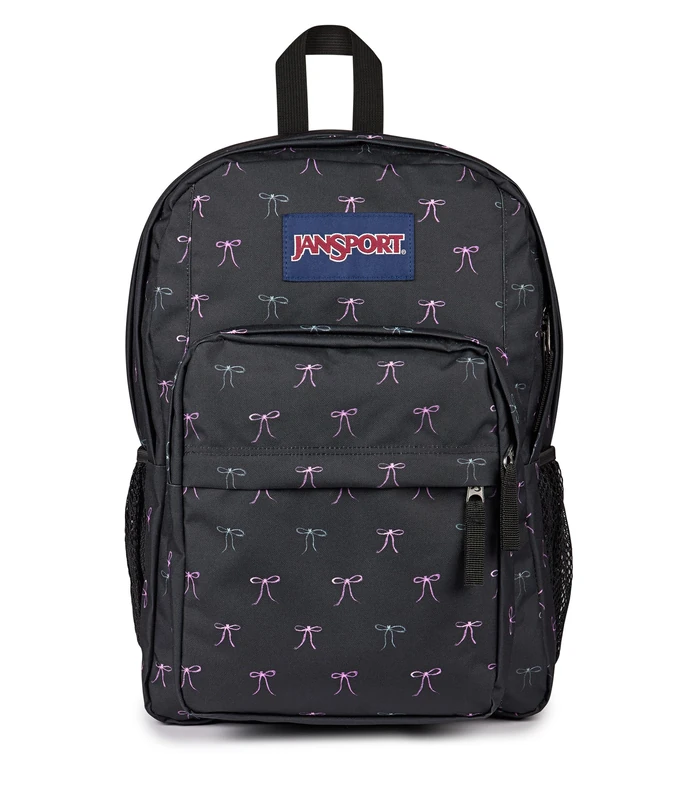 JanSport Big Day Pack Large Backpack, 15 Inch Laptop Compartment, 43.5 x 19 x 32.5 cm, Bad Bows, Black