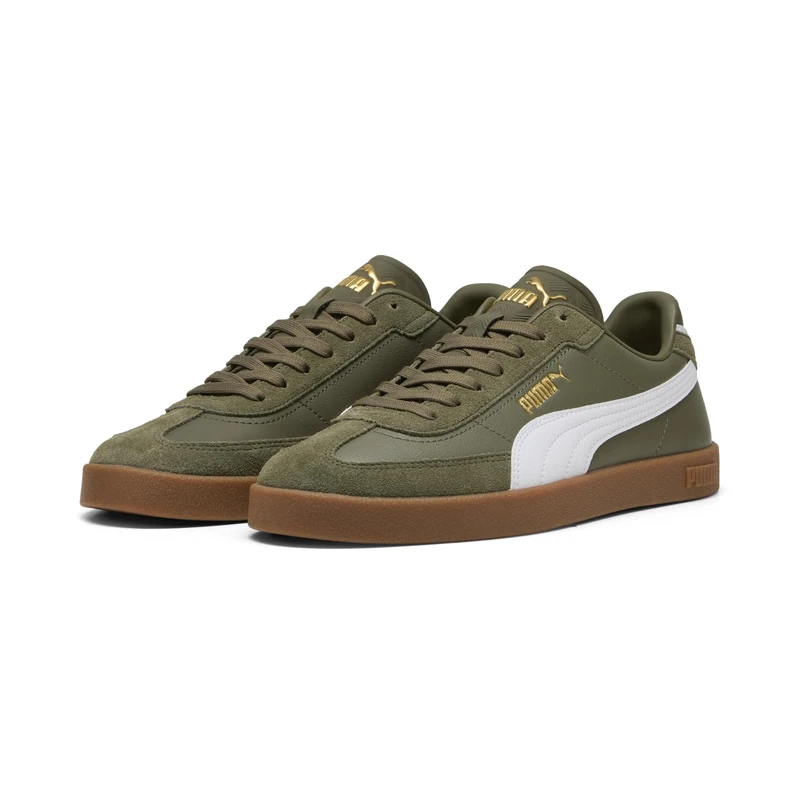 PUMA Unisex Club II Era Trainers, Loden Green-PUMA White, 13 UK