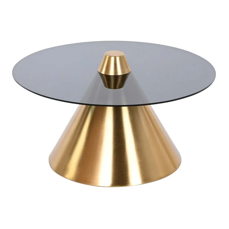 Side Table Metal Glass 60X60X30 4,75 Gold