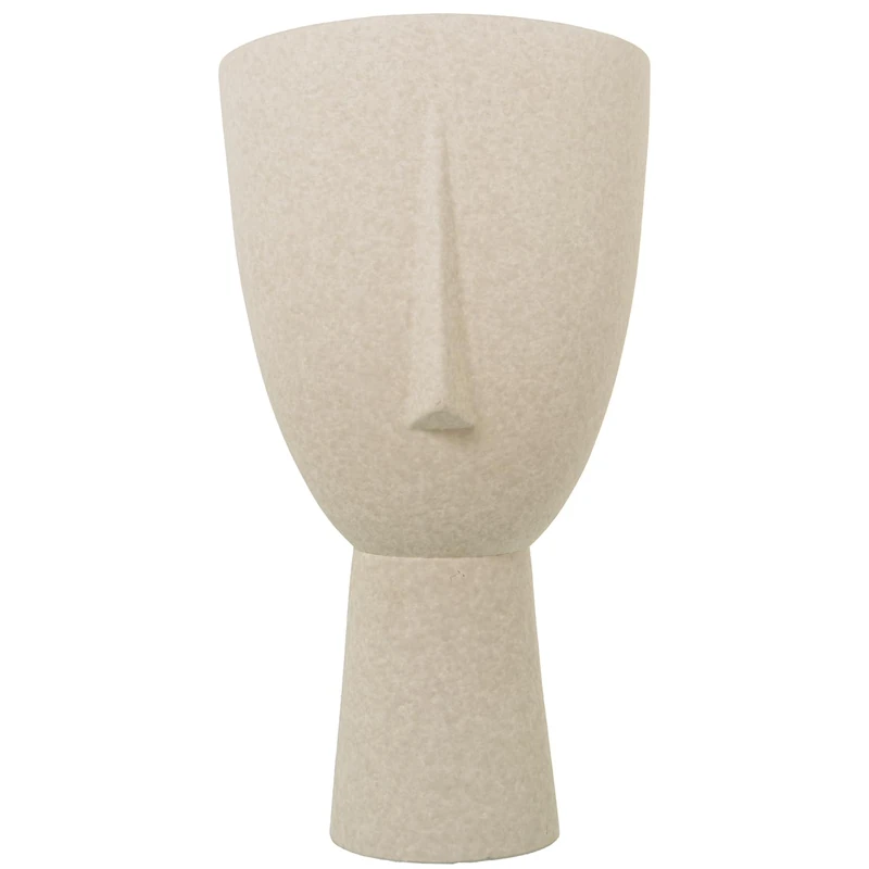 CERAMIC VASE 46CM FACE BE IGE MOTEADO