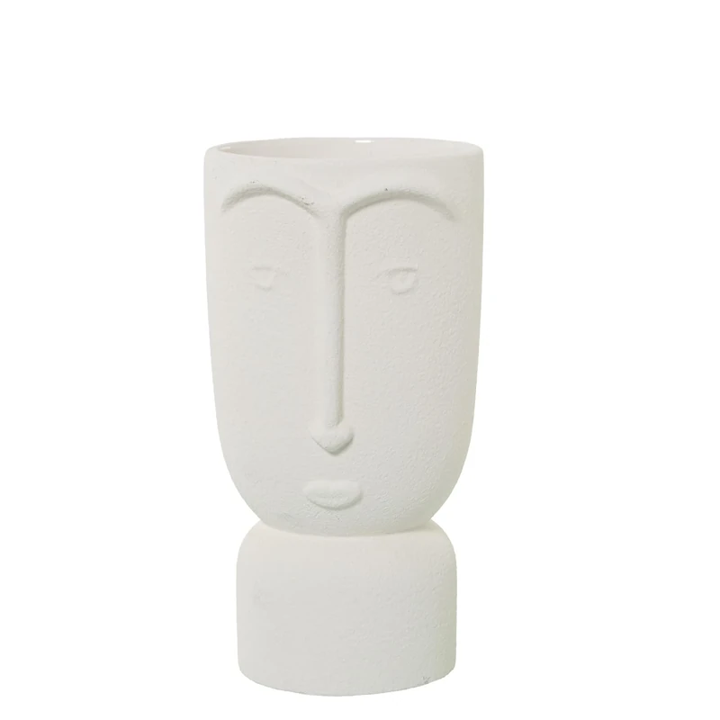 Ceramic VASE 25CM FACE CR UDO Matte