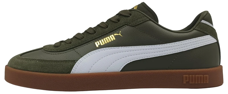 PUMA Unisex Club II Era Trainers, Loden Green-PUMA White, 6 UK