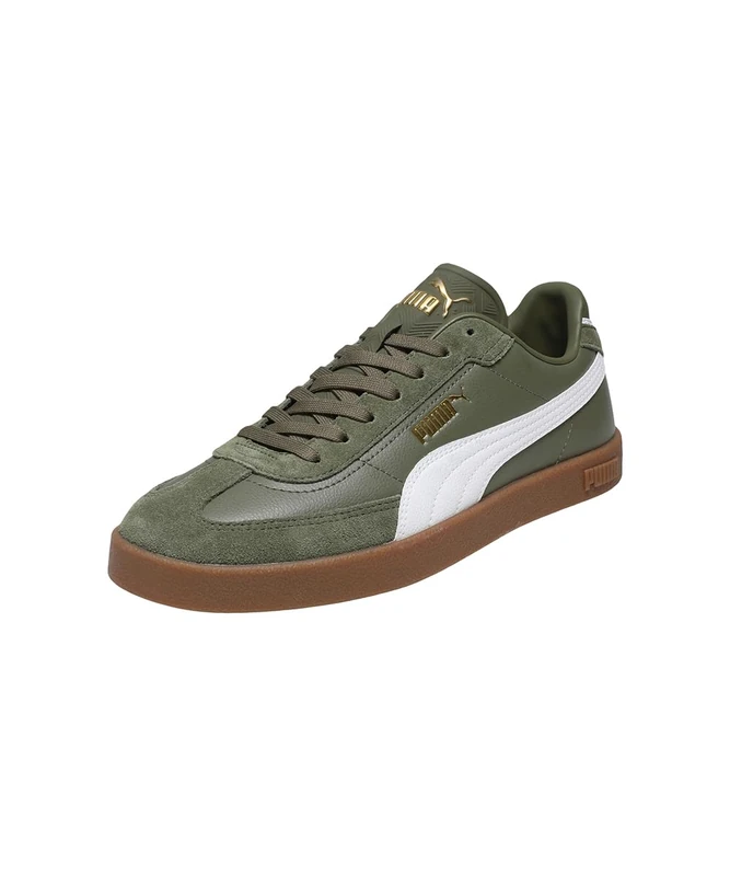 PUMA Unisex Club II Era Trainers, Loden Green-PUMA White, 3.5 UK
