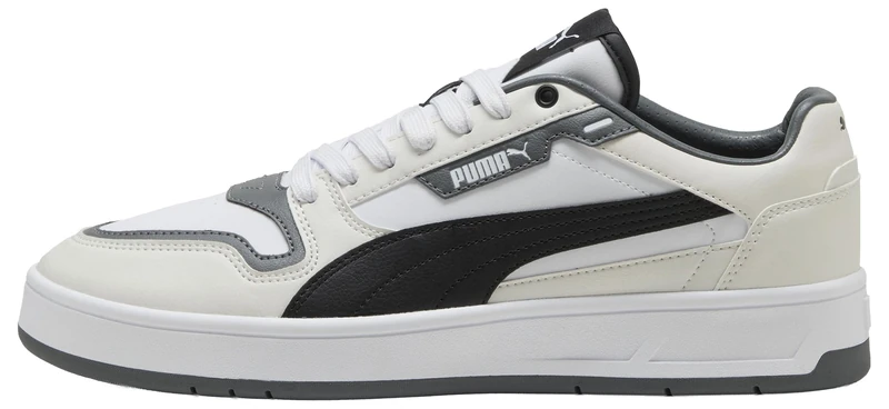 PUMA Unisex Court Classic Street Sneaker, White Black-Vapor Gray, 4 UK