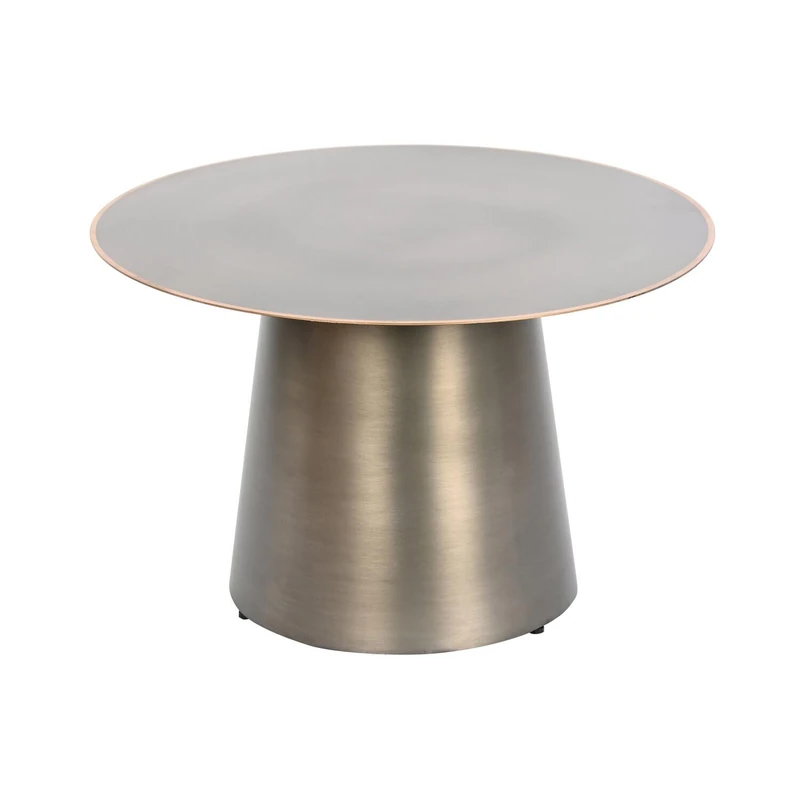 AlexandreHouse SIDE TABLE METAL 60X60X37 NICKEL PLATED - Image 1