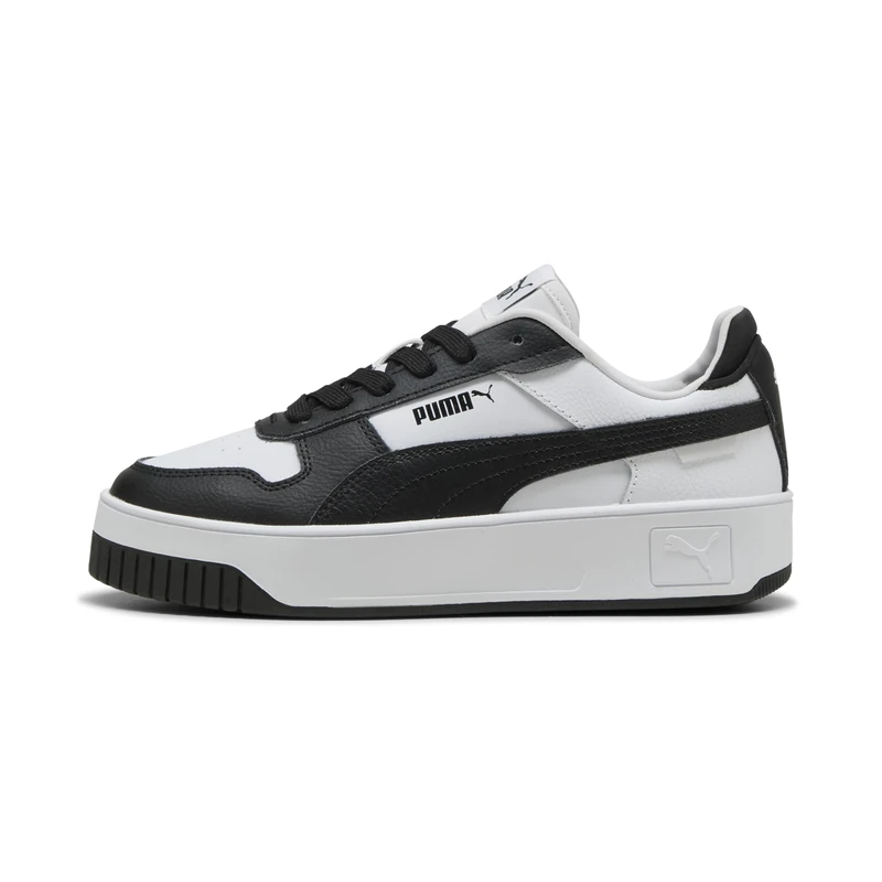 PUMA Women's Carina Street Trainers, PUMA White-PUMA Black-PUMA Black, 8.5 UK - Image 1