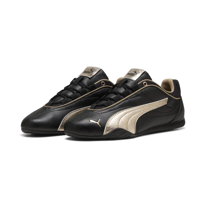 PUMA Women's Catch Soleil Metallic Trainers, PUMA Black-PUMA Gold, 7 UK