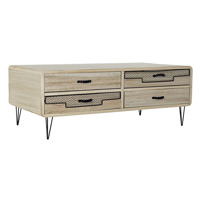 AlexandreHouse PAULOWNIA METAL TV FURNITURE 115X61X43 NATURAL