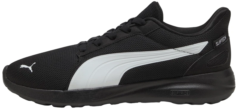 PUMA Unisex SOFTRIDE Cosmic LT SLIPTECH Sneaker, Black White, 6.5 UK
