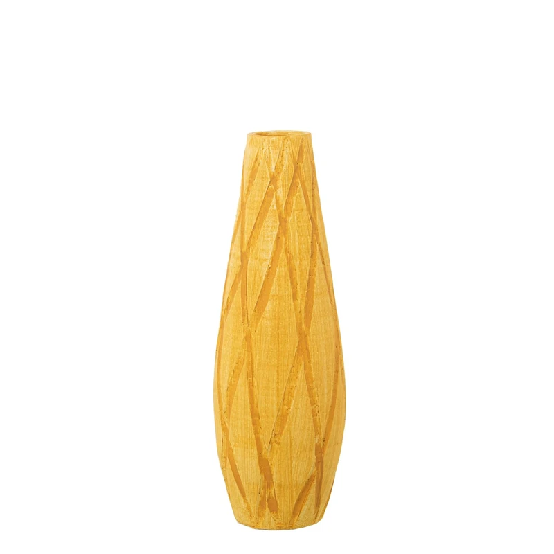 CERAMIC VASE 60CM YELLOW RHOMBOS