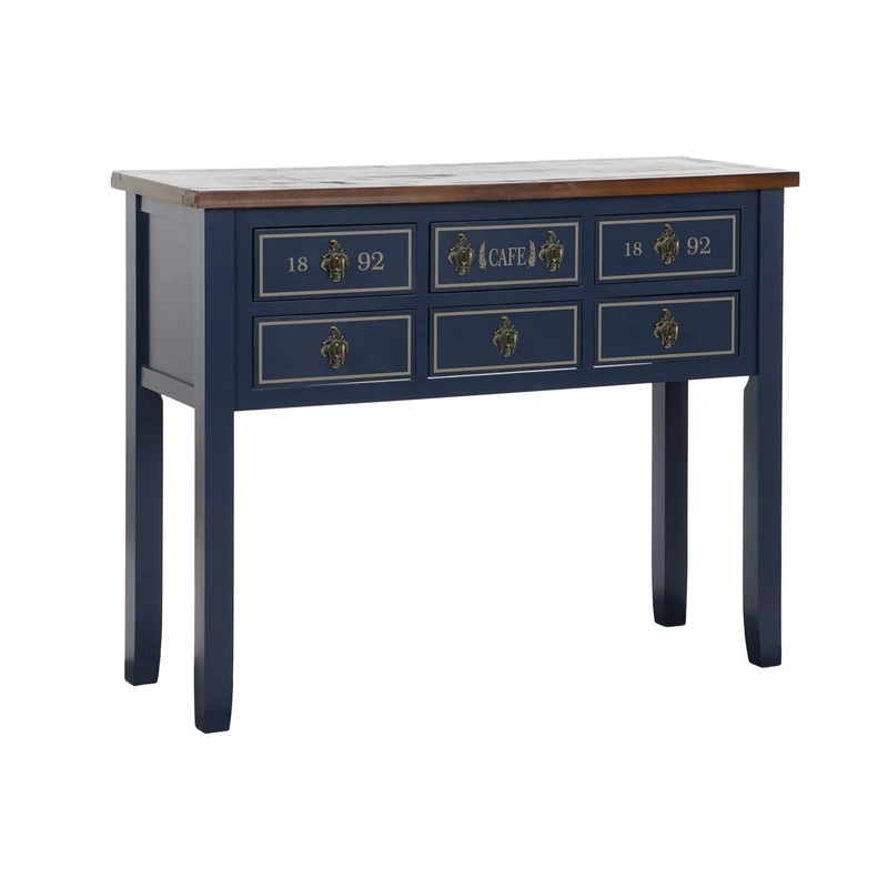 Paulownia Console 103X35X80 10CAJ, Navy Blue