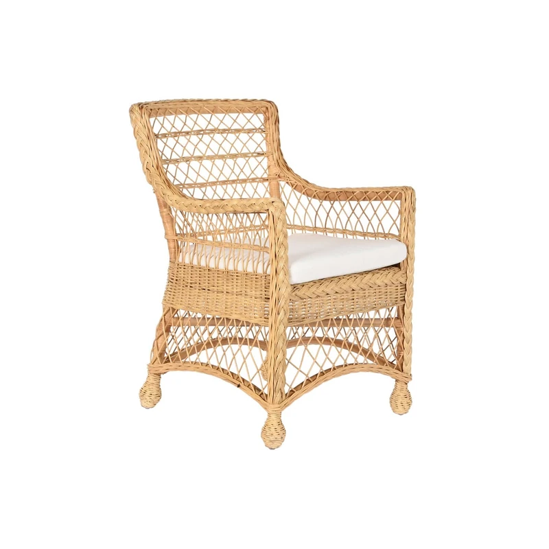 AlexandreHouse RATAN CHAIR 56X63X86 WITH NATURAL CUSHION