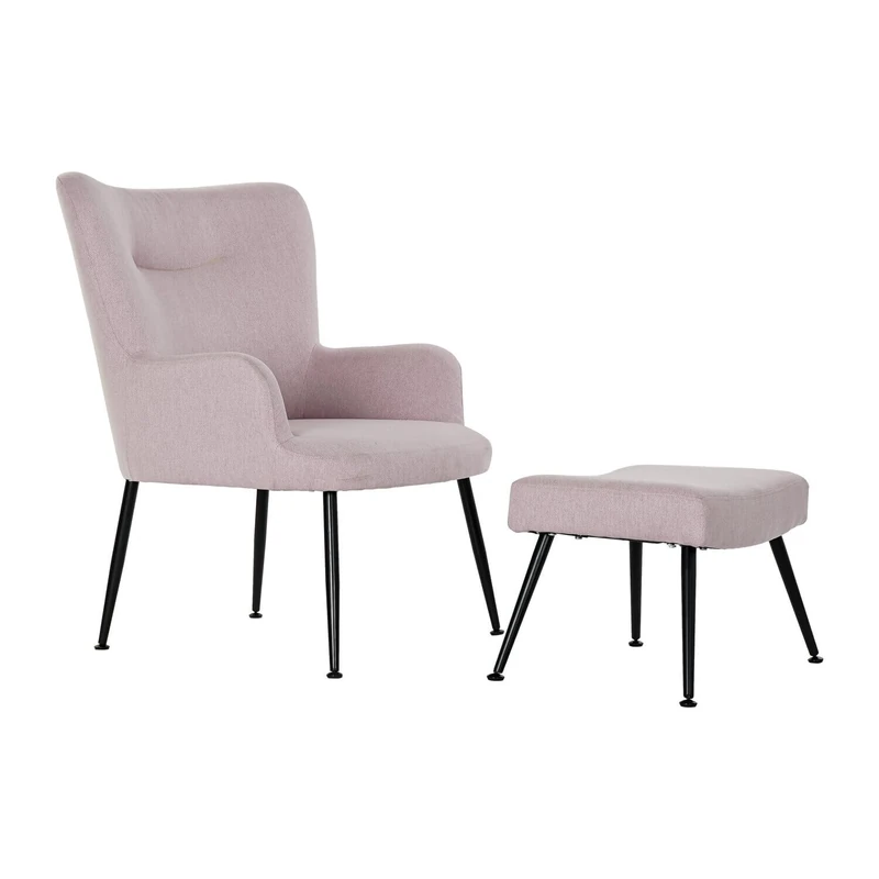 CHAIR SET 2 POLYESTER METAL 70X60X84 45,5X37X35,5