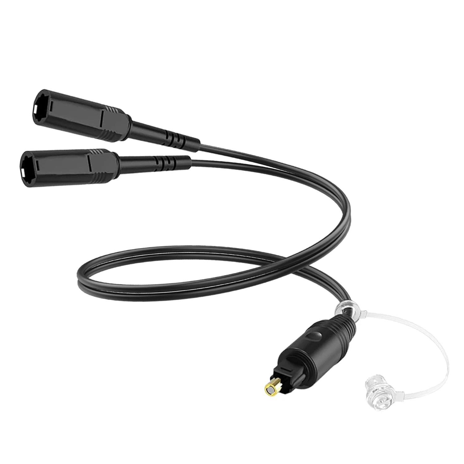 Hoembpn 0.3M Toslink Digital Optical Audio Splitter Cable 1 in 2 Out,Fiber optic Audio Adapter 1 Male to 2 Female Support Dolby Digital/DTS-HD for Home Theater,PS5,TV,Soundbar,DVD Player