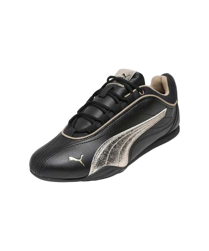 PUMA Women's Catch Soleil Metallic Trainers, PUMA Black-PUMA Gold, 8 UK