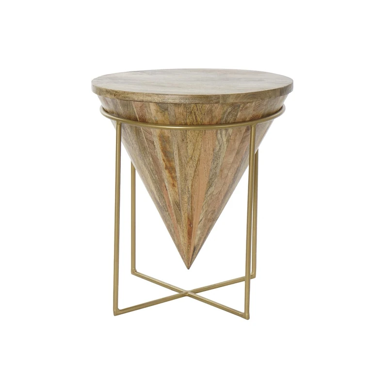 AlexandreHouse SIDE TABLE HANDLE METAL 40X40X45 11,60 NATURAL