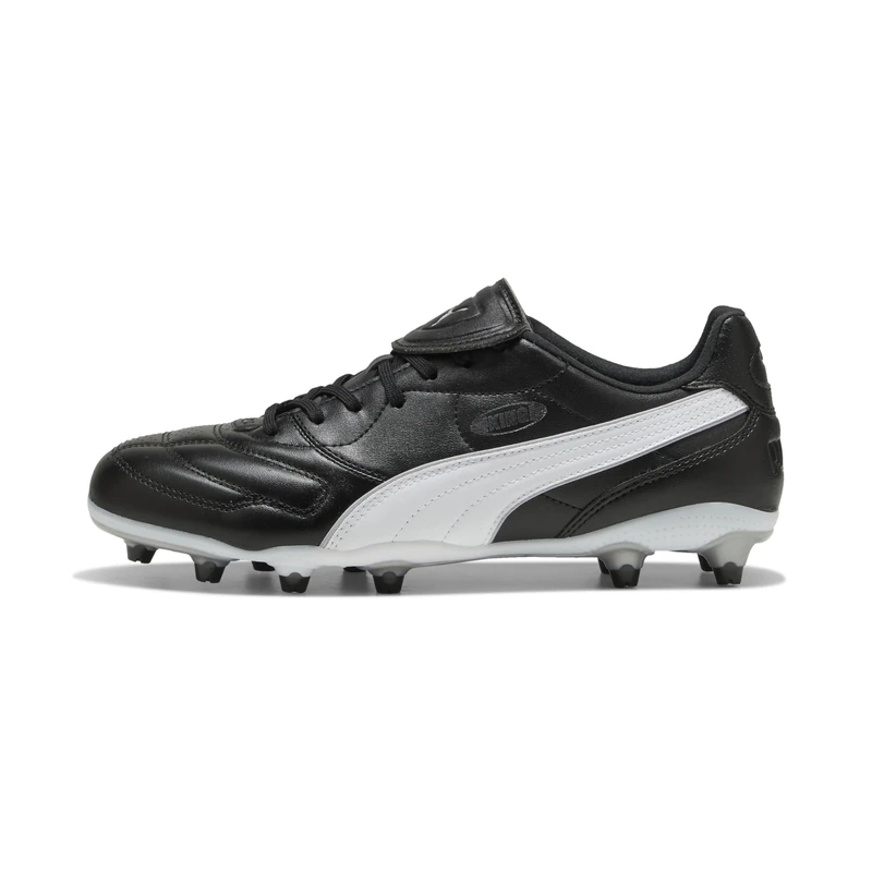 PUMA Unisex King LIGA FG/AG Football Boots - Black/Silver/White