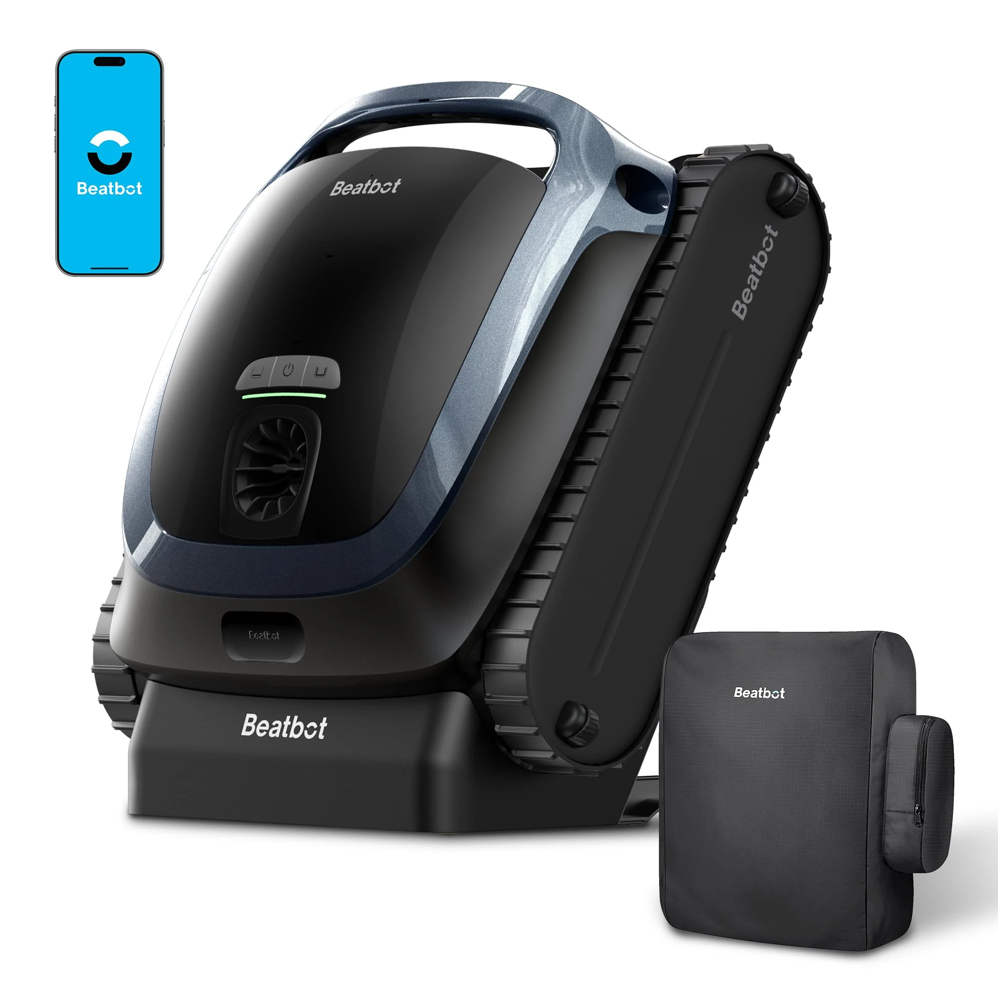 Beatbot AquaSense 2 Cordless Robotic Pool Vacuum Cleaner with Protection Cover, Smart Surface Parking, Double-Pass Waterline Scrubbing, Clean Floor, Wall & Waterline, In-Ground Pools up to 3,230 sq.ft