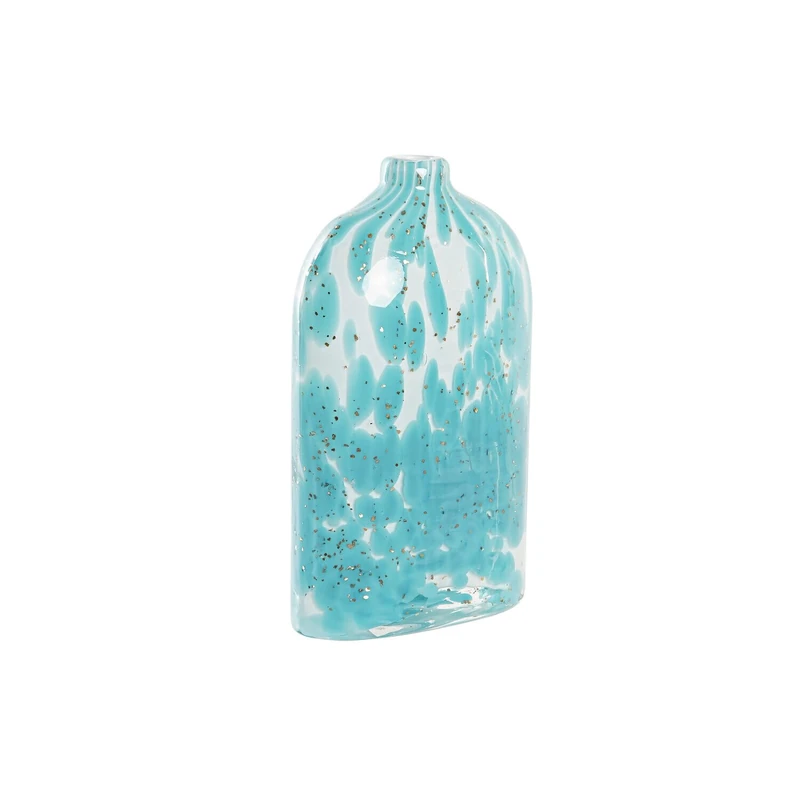 GLASS VASE 12X7,5X21,5 PEARL BLUE