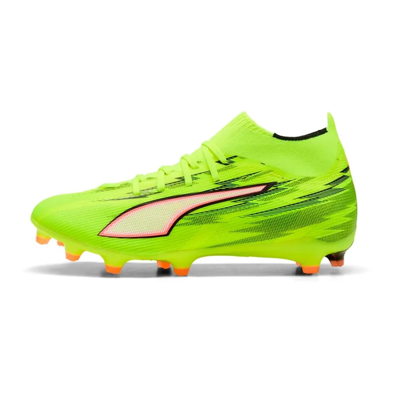 PUMA Women's Ultra 6 Match+ Firm Ground/Artifical Ground Football Boots, Yellow Alert-PUMA Black-Glowing Red-Lime Squeeze, 12 UK