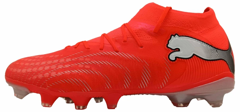 PUMA Unisex Future 9 PRO Firm Ground/Artifical Ground Football Boots, Glowing Red-PUMA White-PUMA Black-PUMA Silver, 10.5 UK