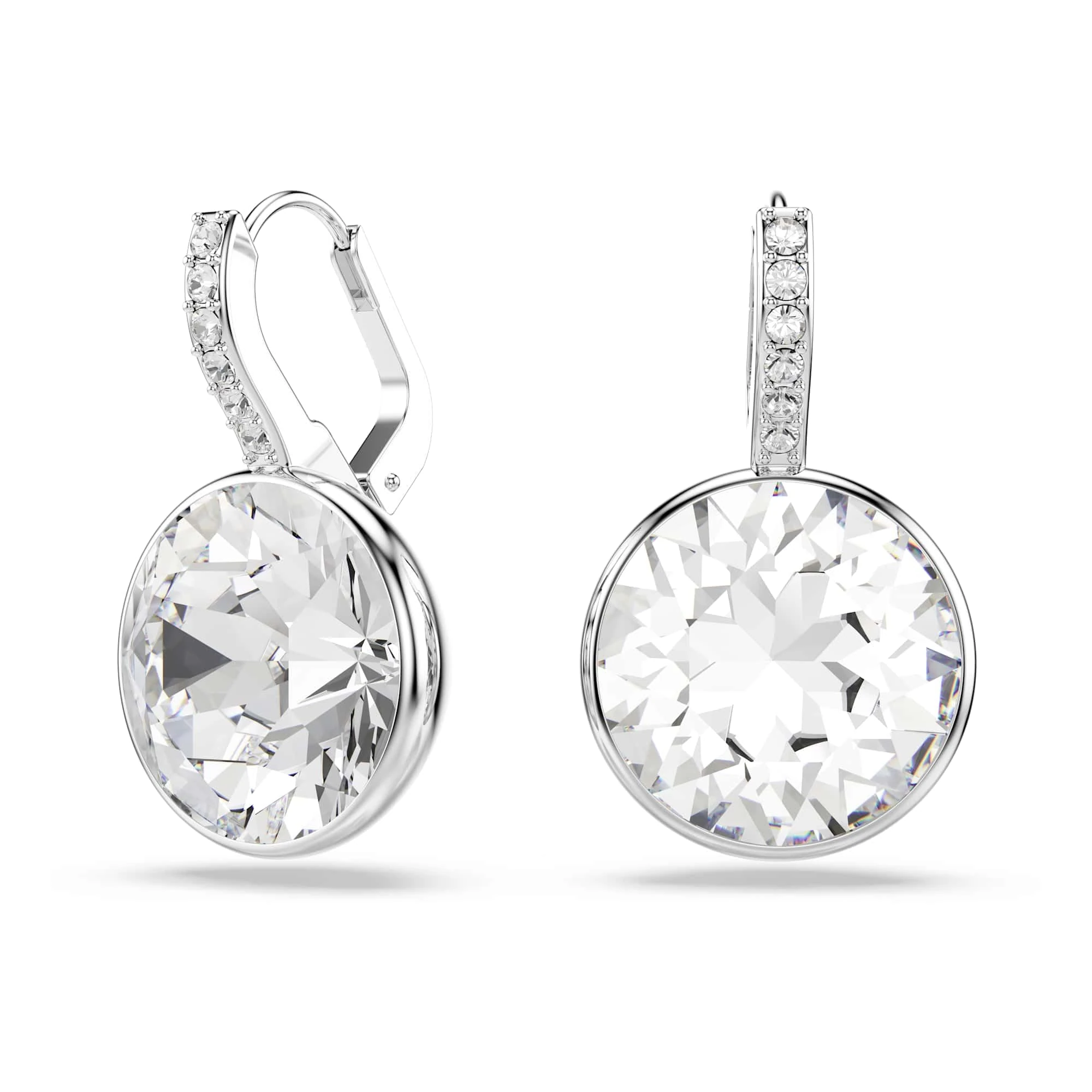 Swarovski Millenia Drop Earrings, Clear Round-Cut Crystals in a Rhodium-Finished Setting, Part of the Swarovski Millenia Collection