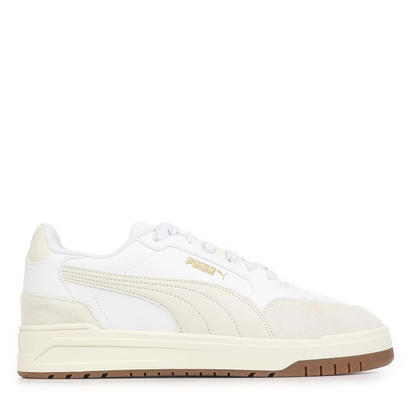 PUMA Unisex Shuffle Downtown OG Sneaker, White-Vapor Gray Gold, 9.5 UK