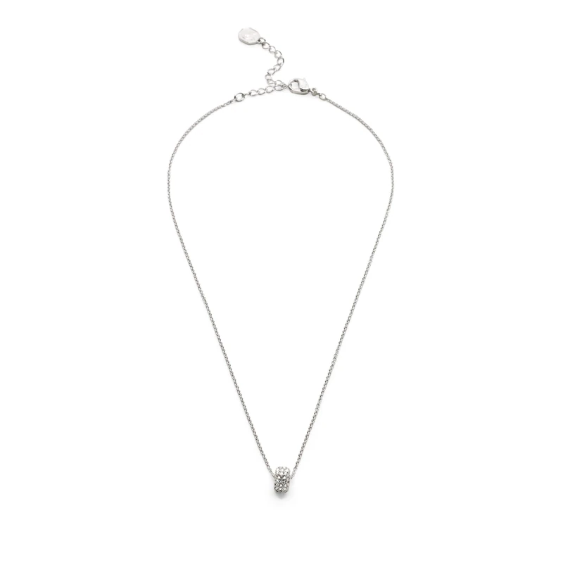 Swarovski Dextera Pendant Necklace, Clear Pavé Crystals in a Rhodium-Finished Setting, Part of the Dextera Collection