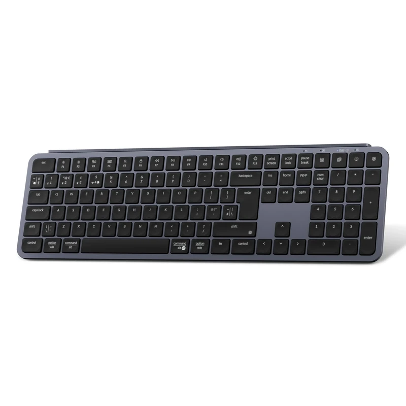 Keychron B6 Pro Wireless Full-Size Keyboard - ZMK Programmable, Silent Typing, 2.4G/Bluetooth 5.2/USB-C Tri-Mode, Numpad for Office/Gaming (UK Layout) NOT Support NKRO & 6KRO - Space Grey