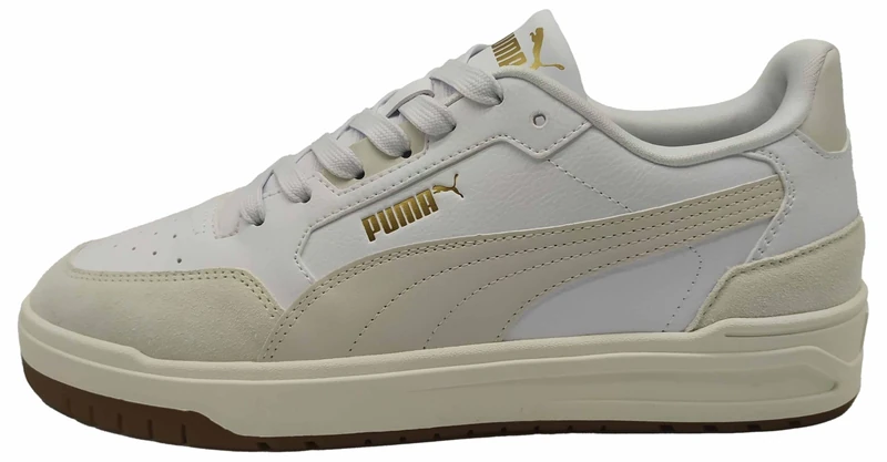 PUMA Unisex Shuffle Downtown OG Sneaker, White-Vapor Gray Gold, 12 UK