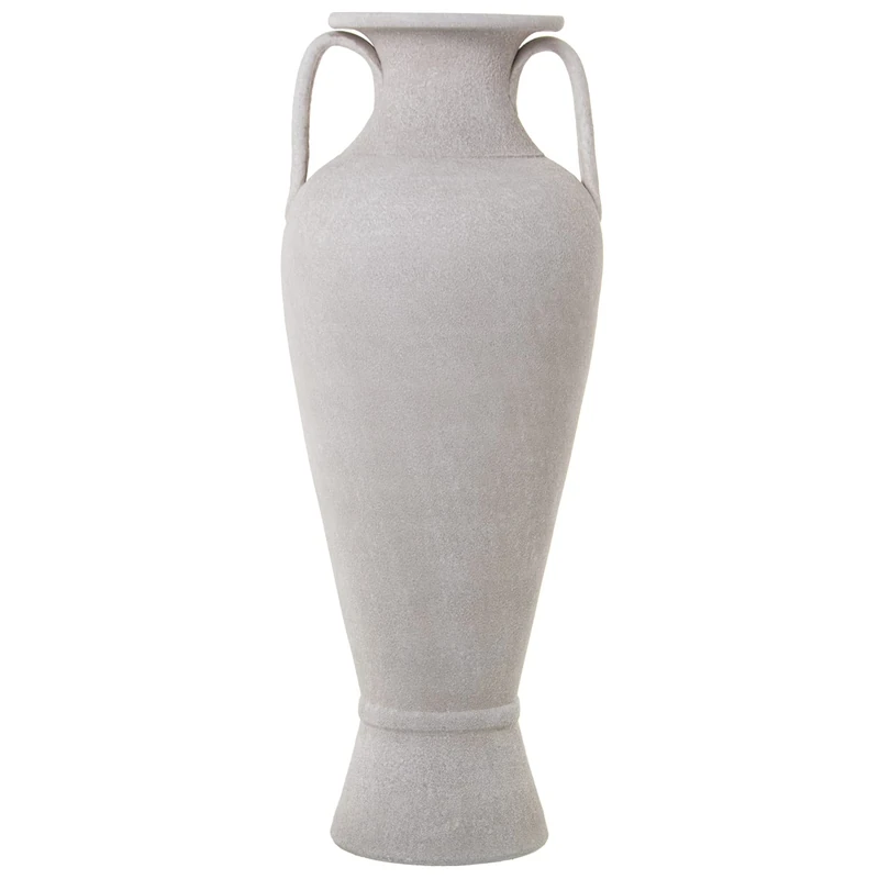 CERAMIC VASE WITH HANDLES 80CM BL ANCO SAND - Image 1